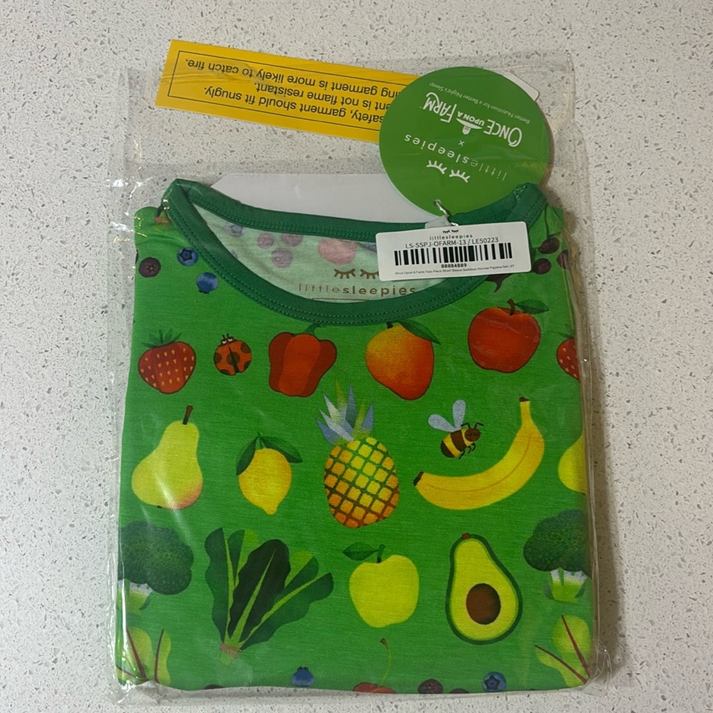 Little Sleepies Once Upon a Farm two piece short sleeve pajamas set
